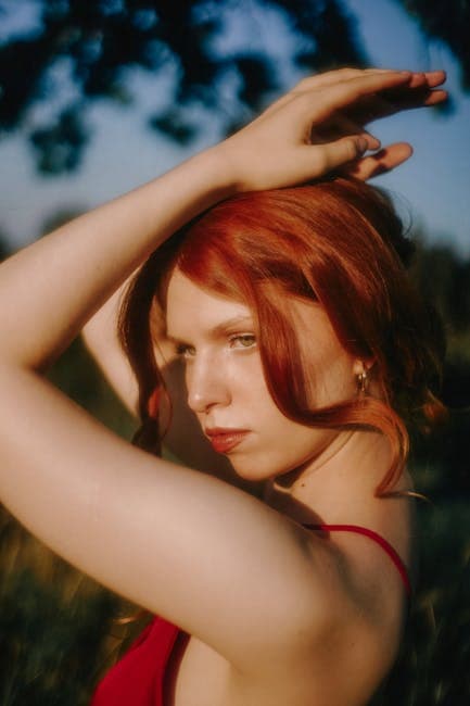 Young Woman in a Red Dress