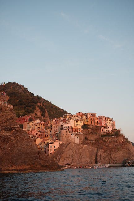 A small village on the side of a cliff