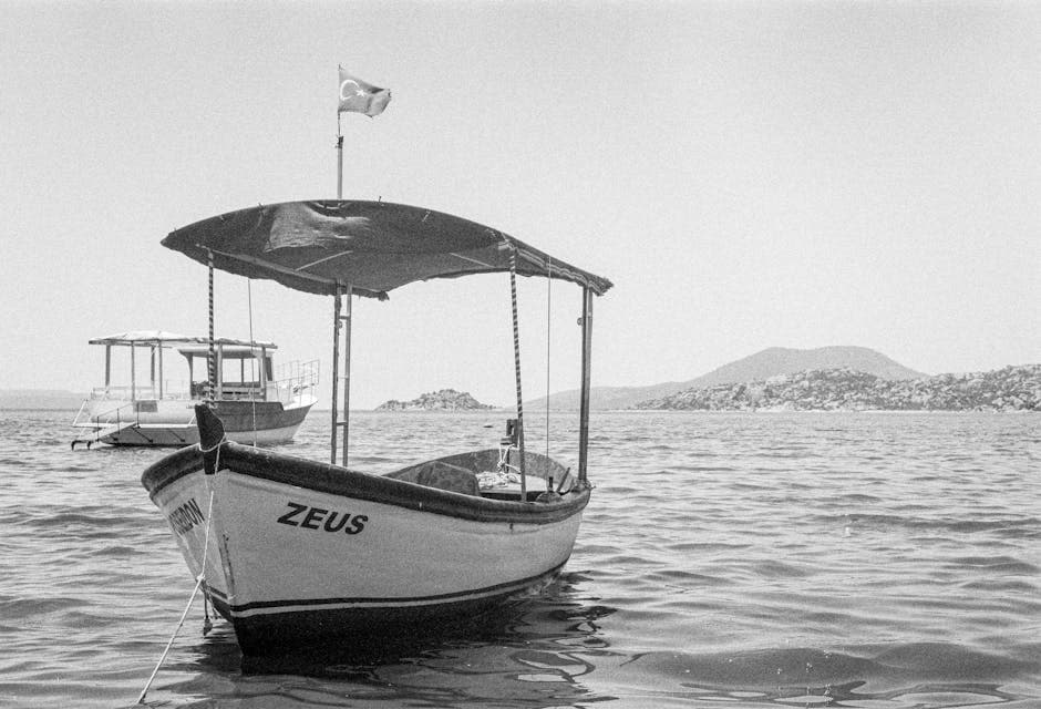 A small boat is docked in the water