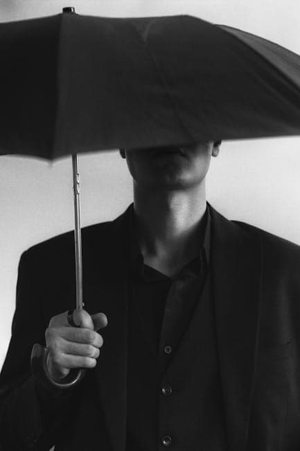 A Man with an Umbrella 