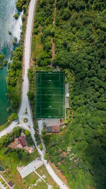 Aerial View of Sports Field