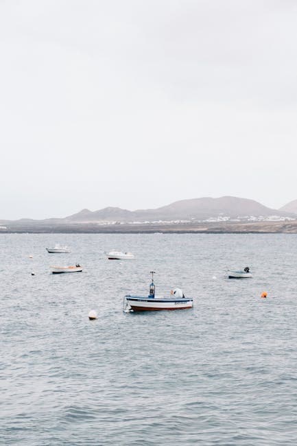 Motorboats on Ocean Coast