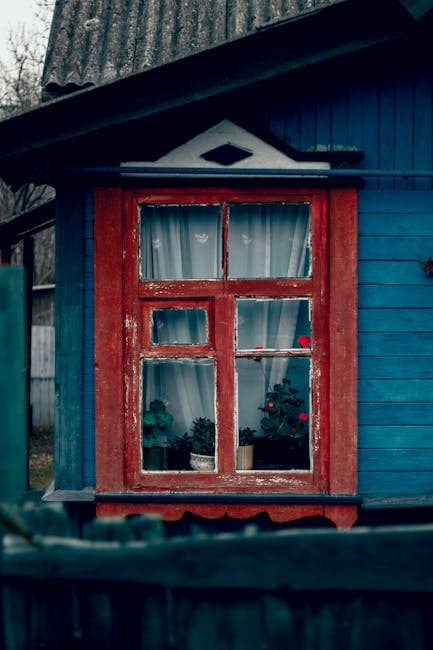 Rustic Window of a Traditional Belarusian House