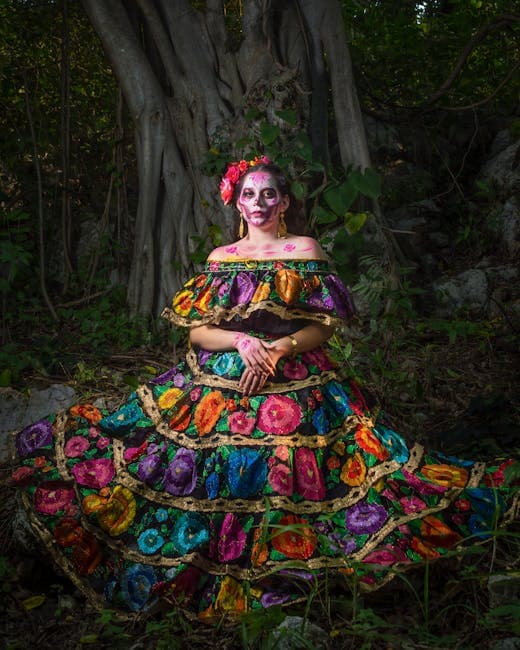 Catrina in Floral Patterned Dress