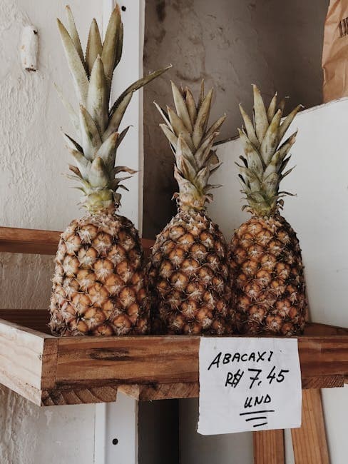 Pineapples in a Store 