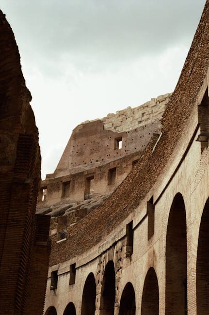 Ancient Colosseum Architecture in Rome