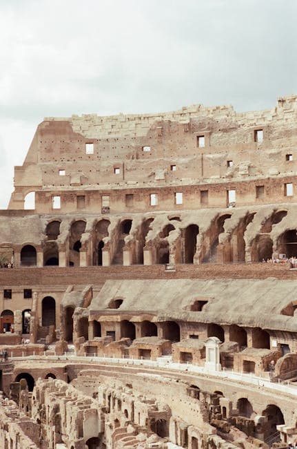 Antique Roman Colosseum Architecture