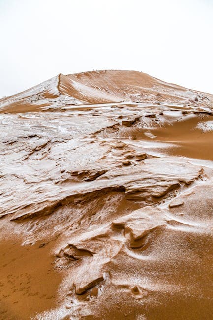 Majestic Sandy Dune with Frosty Patterns