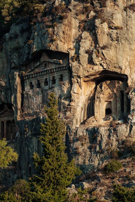 Ancient Lycian Rock Tombs in Dalyan, Türkiye