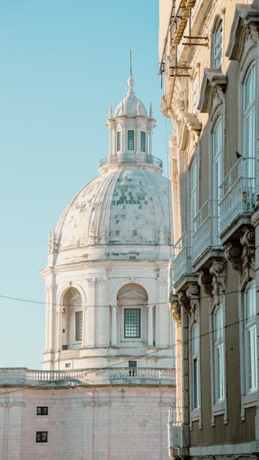 View of the National Pantheon in Lisbon, Portugal