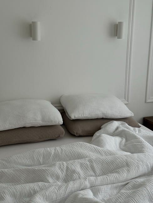 Minimalist Bedroom with Plush Pillows