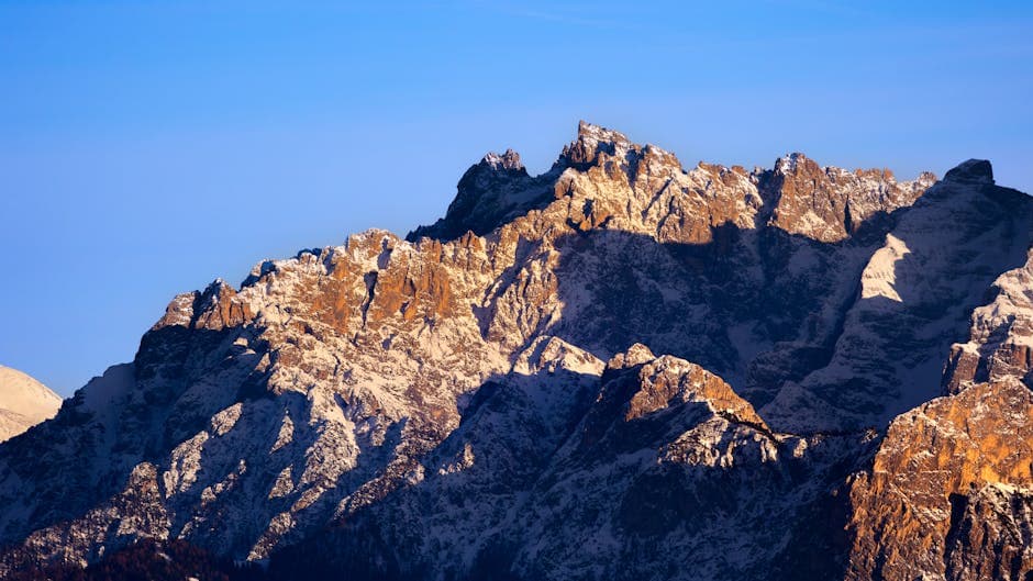 Stunning Italian Alps Mountain Landscape at Sunset