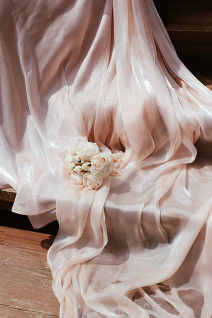 Elegant Silk Fabric with Rose Bouquet Detail