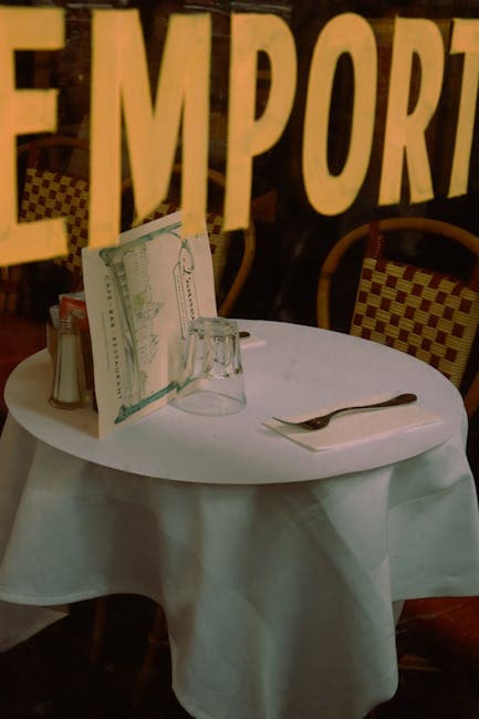 Cozy Parisian Cafe Table Setting