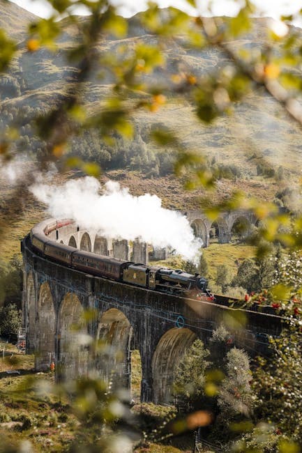 Jacobite steam train sur le viaduc de Glenfinnan