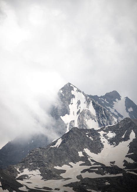 Snowy Mountain Peaks in Obergurgl, Tirol